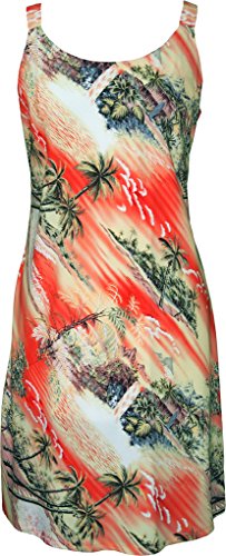 RJC Women's Paradise Island Surf Short Hawaiian Bias Cut Slip Dress