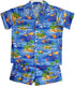 RJC Boys 6 Months to 7 Toddler Underwater Cartoon Island 2pc Set