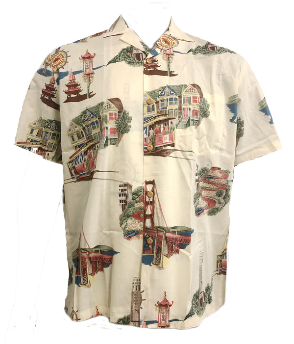 San Francisco Men's Hawaiian Aloha Vintage Cotton Lawn Shirt