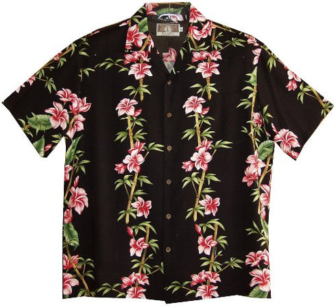 RJC Mens Plumeria Bamboo Rayon Shirt