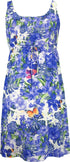 Fluttering Butterfly Women's Empire Tie Front Hawaiian Dress (Generous Fit)