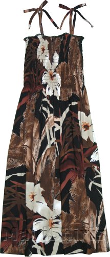 Oriental Watercolor Women's Hawaiian Smocked Dress