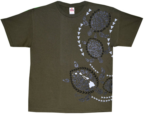 Sea Tribal Screenprinted Hawaiian T-Shirt