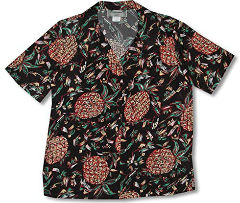 Pineapples Original Kamehameha Women's Hawaiian Aloha Rayon Shirt