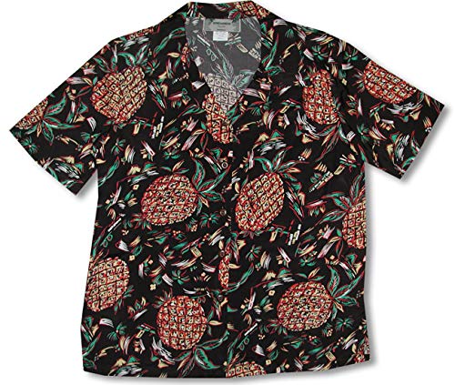 Pineapples Original Kamehameha Women's Hawaiian Aloha Rayon Shirt
