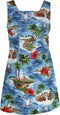 Red Hibiscus Island Women's A-Line Hawaiian Dress
