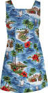 Red Hibiscus Island Women's A-Line Hawaiian Dress