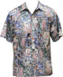 Made in USA - Go Barefoot Men's Honu Turtle Tapa Reverse Aloha Shirt