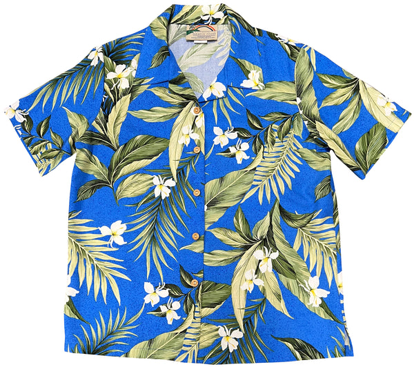 White Ginger Women's Hawaiian Camp Shirt