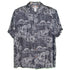 Tropical Island Outlines Hawaiian Aloha Mens Rayon Shirt