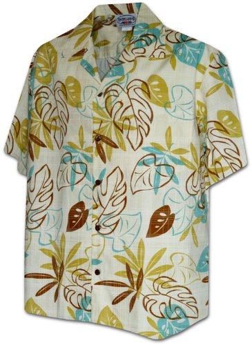 Pacific Legend Mens S to 4X Art Designed Leaves Shirt