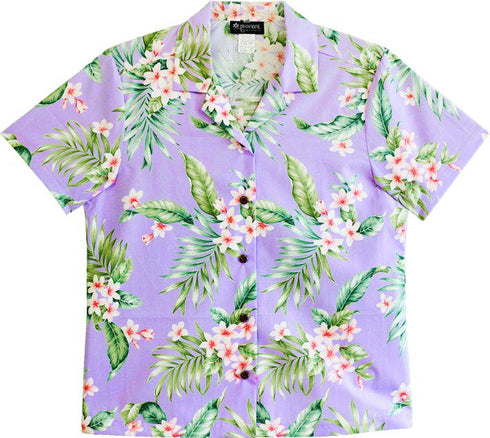 Sweet Plumeria Women's Hawaiian Camp Shirt