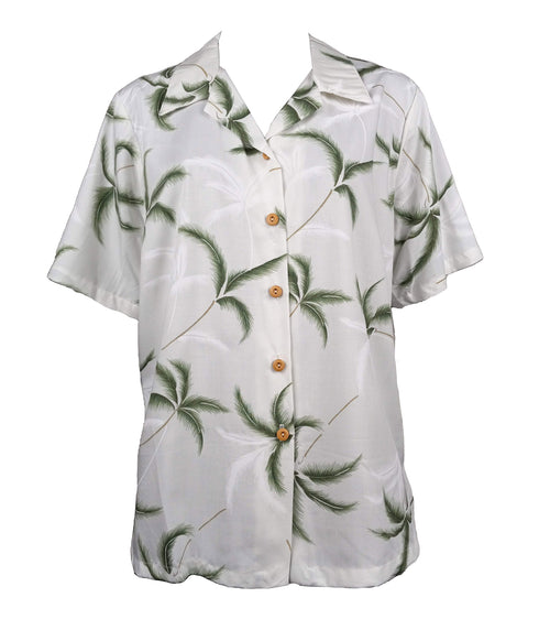 Hurricane Palm Women's Hawaiian Camp Shirt
