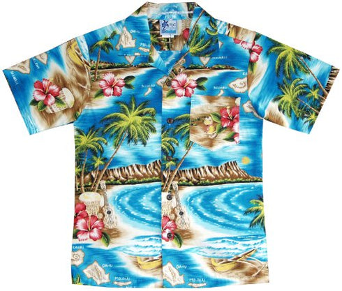 RJC Boys Hibiscus Hawaiian Island Shirt