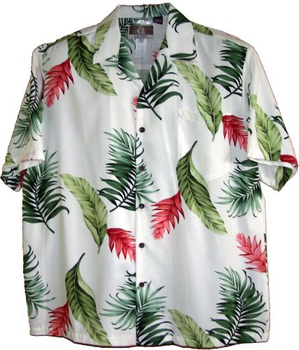 RJC Mens Floating Red Ginger Rayon Shirt