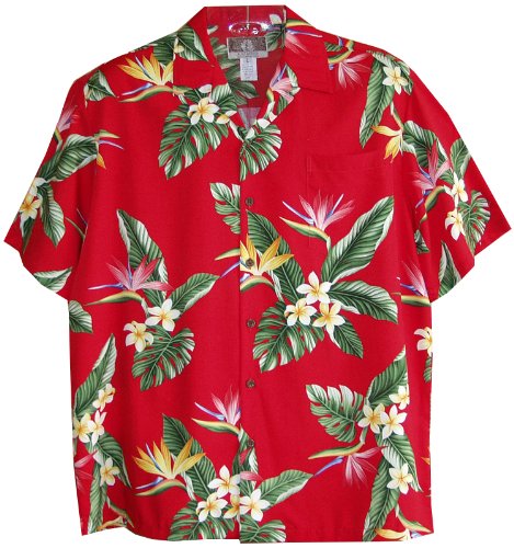 RJC Mens Bird of Paradise Display Rayon Shirt