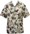 Go Barefoot Men's Palm Ukulele Reverse Aloha Shirt in Sand