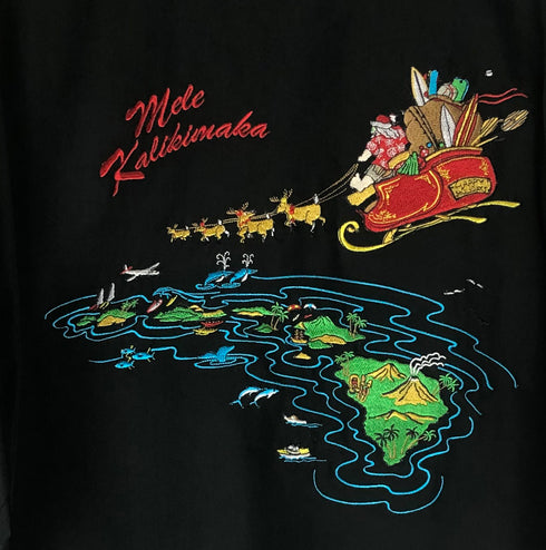 Santa's Last Stop Go Barefoot Embroidered Shirt