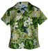 Pacific Legend Women's Frangipani Monstera Fern Fitted Shirt