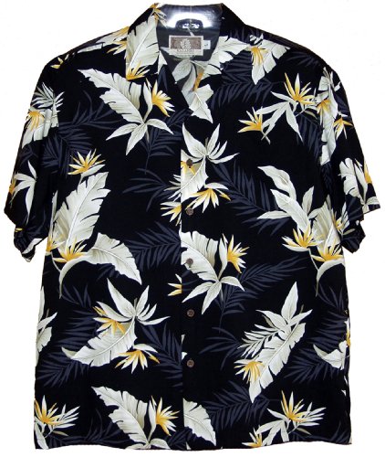 RJC Mens Bird of Paradise Feather Rayon Shirt