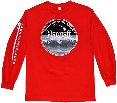 RJC Unisex Surfers Hawaii Island Long Sleeve Tee Shirt