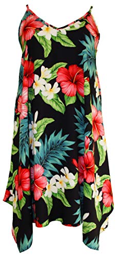 RJC Women's Rose Mallow Hibiscus Scarf Hem Dress