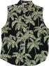Palm Trees Women's Fitted Sleeveless Aloha Blouse - Regular & Plus Size