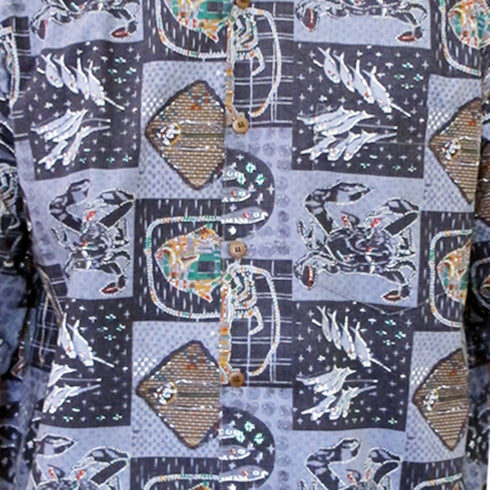 Go Barefoot Mens Hawaii Kai Ocean Peached Cotton Shirt