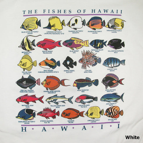 Fishes of Hawaii Islands Screenprinted Hawaiian T-Shirt