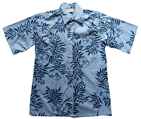 Made in USA - Go Barefoot Men's Mini Tahitian Reverse Aloha Shirt
