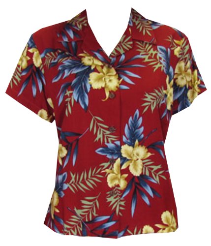 Two Palms women's Orchid Fern Fitted Blouse