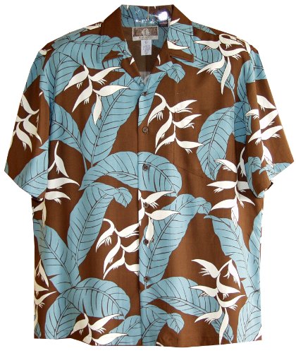 RJC Mens Ginger Heliconia Jungle Rayon Shirt