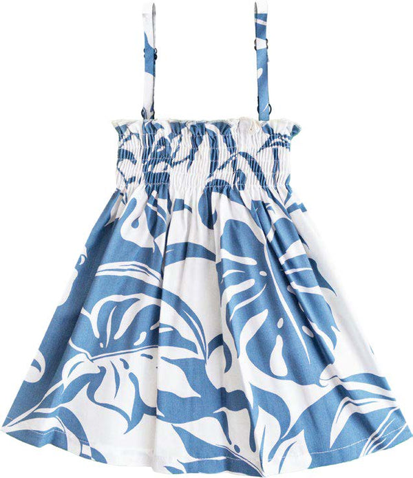 Delicate Tropical Girl's Hawaiian Smocked Dress