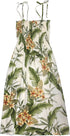 Yellow Plumeria Garden Women's Hawaiian Smocked Dress