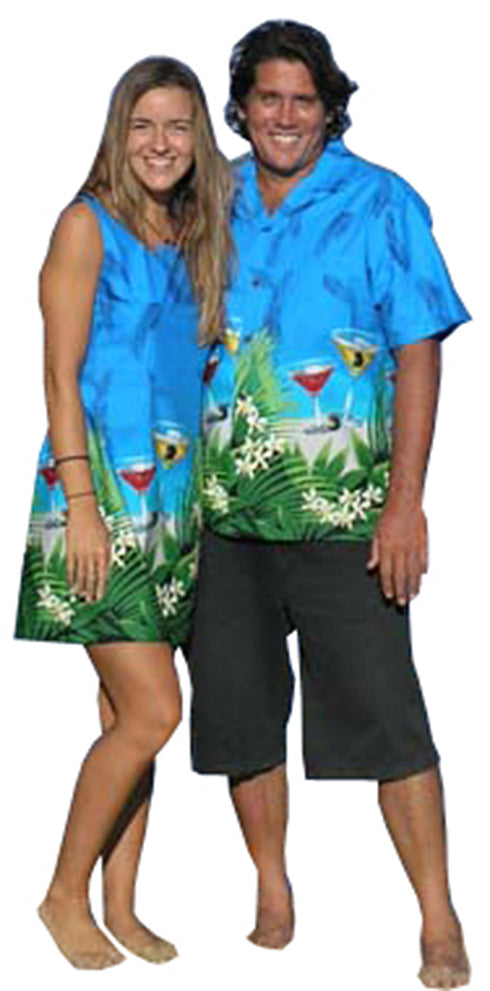 Floating Martini Women's A-Line Hawaiian Short Tank Dress