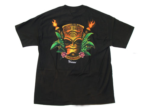 Hawaii Tiki God Screenprinted Hawaiian T-Shirt