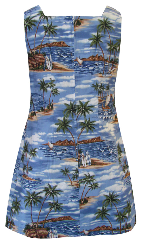 Polynesian Island Women's A-Line Hawaiian Short Tank Dress