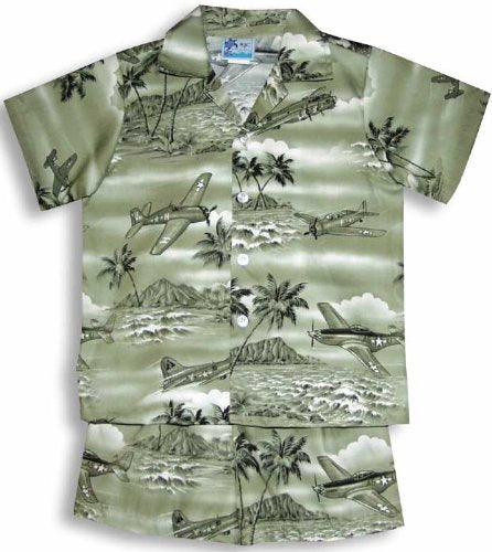 RJC Boys 6 Months to 7 Toddler Island Airplane WW II 2pc Set