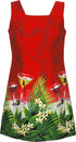 Floating Martini Women's A-Line Hawaiian Short Tank Dress