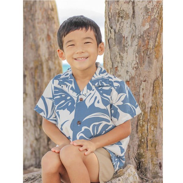 Delicate Tropical Hawaiian Aloha Boys Rayon Shirt