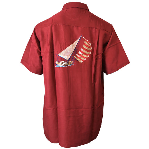 Sails & Stripes Weekender Embroidered Mens Shirt