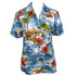 Red Hibiscus Island Women's Hawaiian Camp Shirt