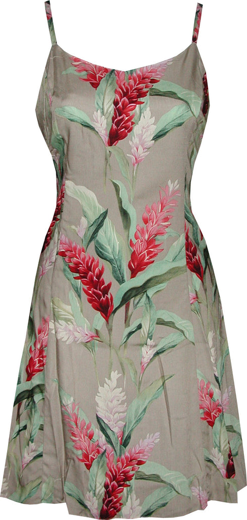 Red Ginger Women's Princess Seam Flared Hawaiian Dress (Petite Size)