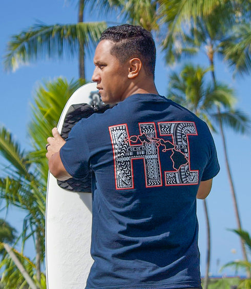 Tapa HI Block Screenprinted Hawaiian T-Shirt