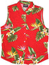 Bird of Paradise Display Women's Fitted Sleeveless Aloha Blouse - Plus Size
