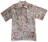 Made in USA - Go Barefoot Men's Honu Turtle Tapa Reverse Aloha Shirt