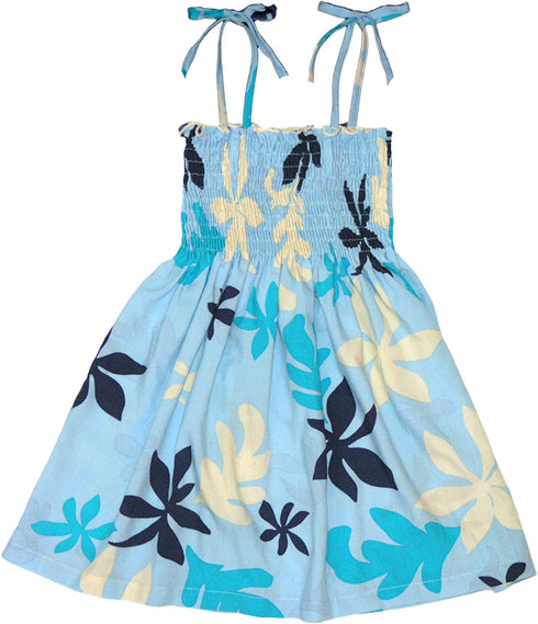 Spring Flora Girl's Hawaiian Smocked Dress