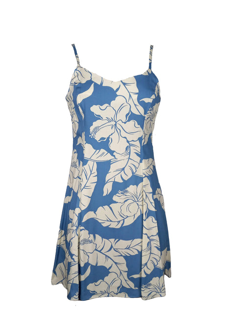 Hibiscus Pareau Women's Princess Seam Flared Hawaiian Dress (Petite Size)