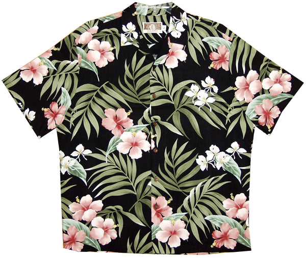 RJC Mens Pale Hibiscus Orchid Rayon Shirt