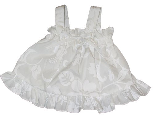 RJC Toddler Girls Classic Hibiscus Ruffle Wedding White Dress